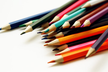 Wooden pencils background