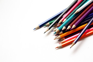 Wooden pencils background