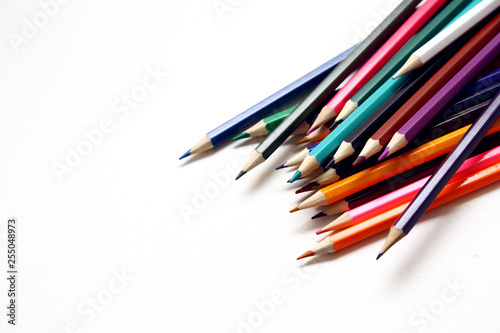 Wooden pencils background