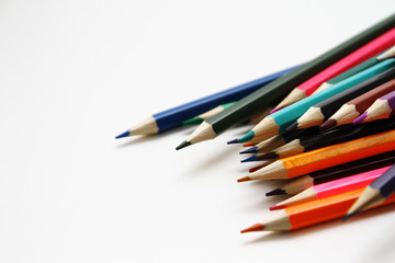 Wooden pencils background