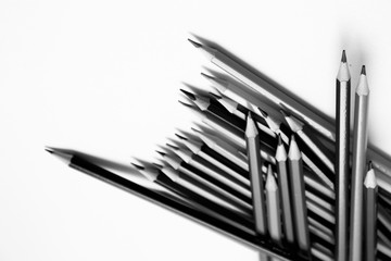 Wooden pencils background