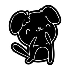 cartoon icon kawaii of a cute dog