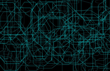 Abstract Glowing Shape Outlines Background Tabloid 11x17 13