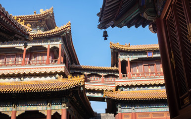 Fototapeta na wymiar The Lama Temple Yonghe, Beijing China.