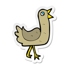 sticker of a cartoon bird