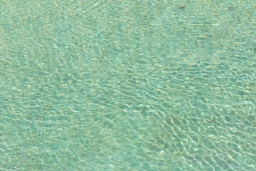 Green swimming pool rippled water detail