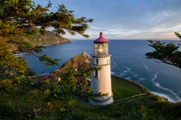 Fotobehang Lighthouse on the Oregon coast © Pauline