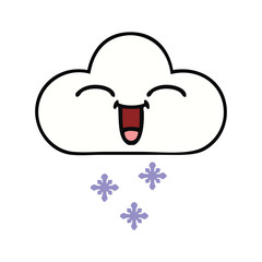 cute cartoon snow cloud