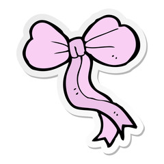 sticker of a cartoon bow