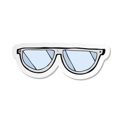 sticker of a cartoon glasses