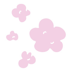 quirky hand drawn cartoon clouds