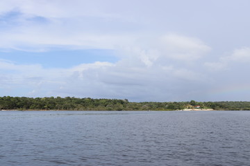 landscape with lake and clouds