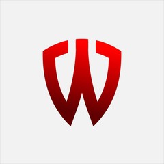 Letter W Shield Logo