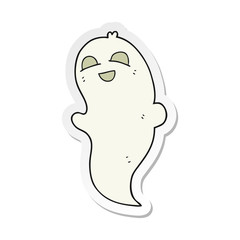 sticker of a cartoon halloween ghost