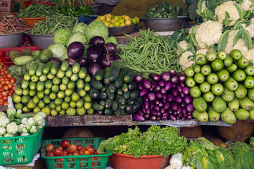 Fresh Vegetables at Vegetable Market