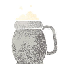 quirky retro illustration style cartoon pint of beer