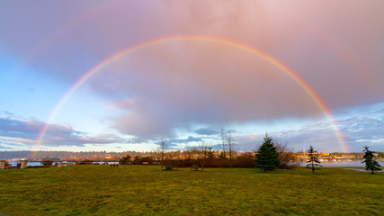 Rainbow Over Budd Inlet