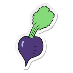 sticker of a cartoon beetroot