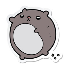 sticker of a cartoon bear