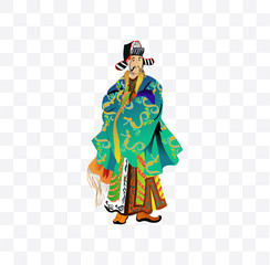 man in Chinese costume illustration