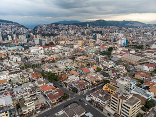 Naklejka premium Aerial view of Quito