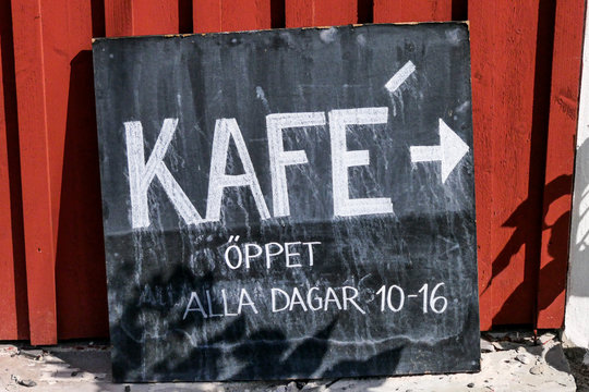 J&Auml;RNA, SWEDEN Salt&aring; Kvarn. Salt&aring; mill and surrounding rural area with fields ecological food store. Caf&eacute;.