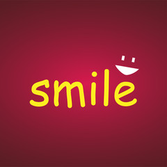 smile. Life quote with modern background vector