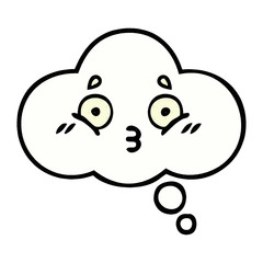 comic book style cartoon thought bubble