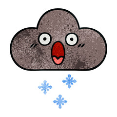 retro grunge texture cartoon storm snow cloud