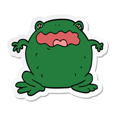 sticker of a cartoon toad
