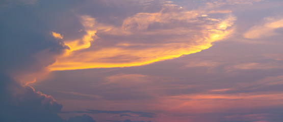 Sunset sky over eastern Saudi Arabia