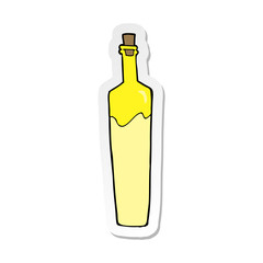 sticker of a cartoon posh bottle