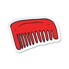 sticker of a cartoon comb