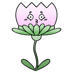 gradient shaded cartoon flower