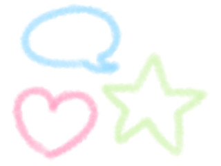 水彩の吹き出しイラスト