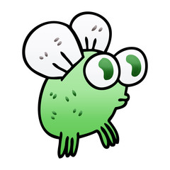 quirky gradient shaded cartoon fly