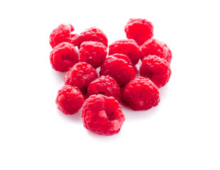 Sweet raspberry isolated on white background