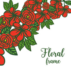 Vector illustration design crowd red wreath frame