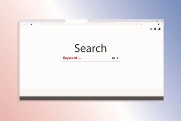 Illustration of keyword search on website