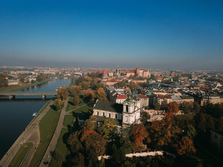 Naklejka premium Church of St Michael the Archangel a small rock in Polish