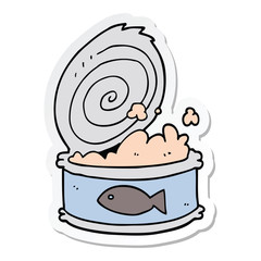 sticker of a cartoon canned food