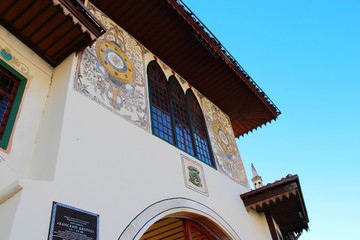 View of Northern gate of Bakhchisaray Palace, also known as The Khan's Palace or Hansaray, on the Crimean Peninsula.