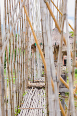 walkway was built from bamboo