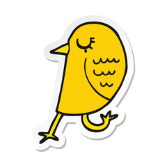 sticker of a cartoon bird
