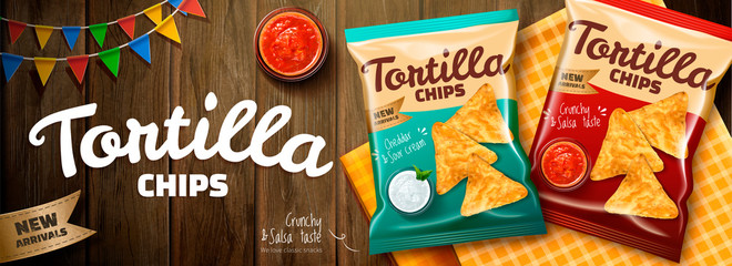 Delicious tortilla chips ads