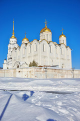 Assumption cathedral at Vladimir in winter, Russia.