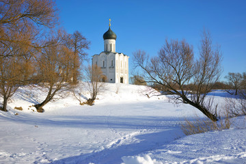 Winter landscape in central Russia. Vladimir region.
