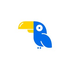 cute parrot logo vector illustration template - Vector