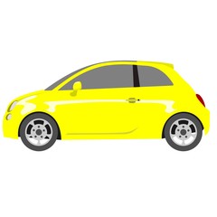 yellow car side view