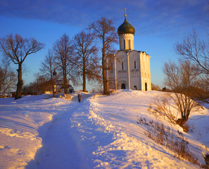 Winter landscape in central Russia. Vladimir region.